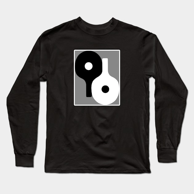 Table Tennis Ping Pong Yin Yang Long Sleeve T-Shirt by TMBTM